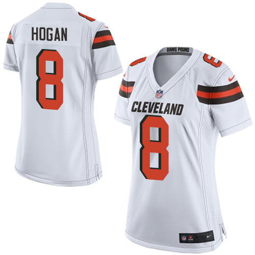 Women's Elite Kevin Hogan Nike Jersey White Road - #8 NFL Cleveland Browns